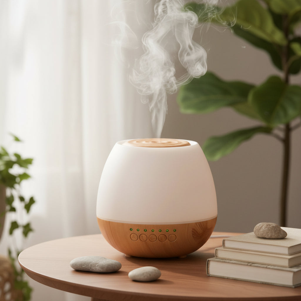 Non-Printed Wood Grain Aroma Diffuser Humidifier