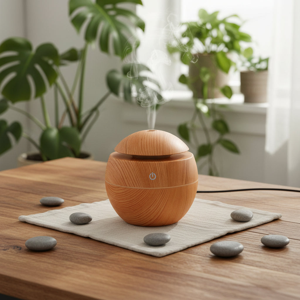 Wood Grain Humidifier Aroma Diffuser Sprayer