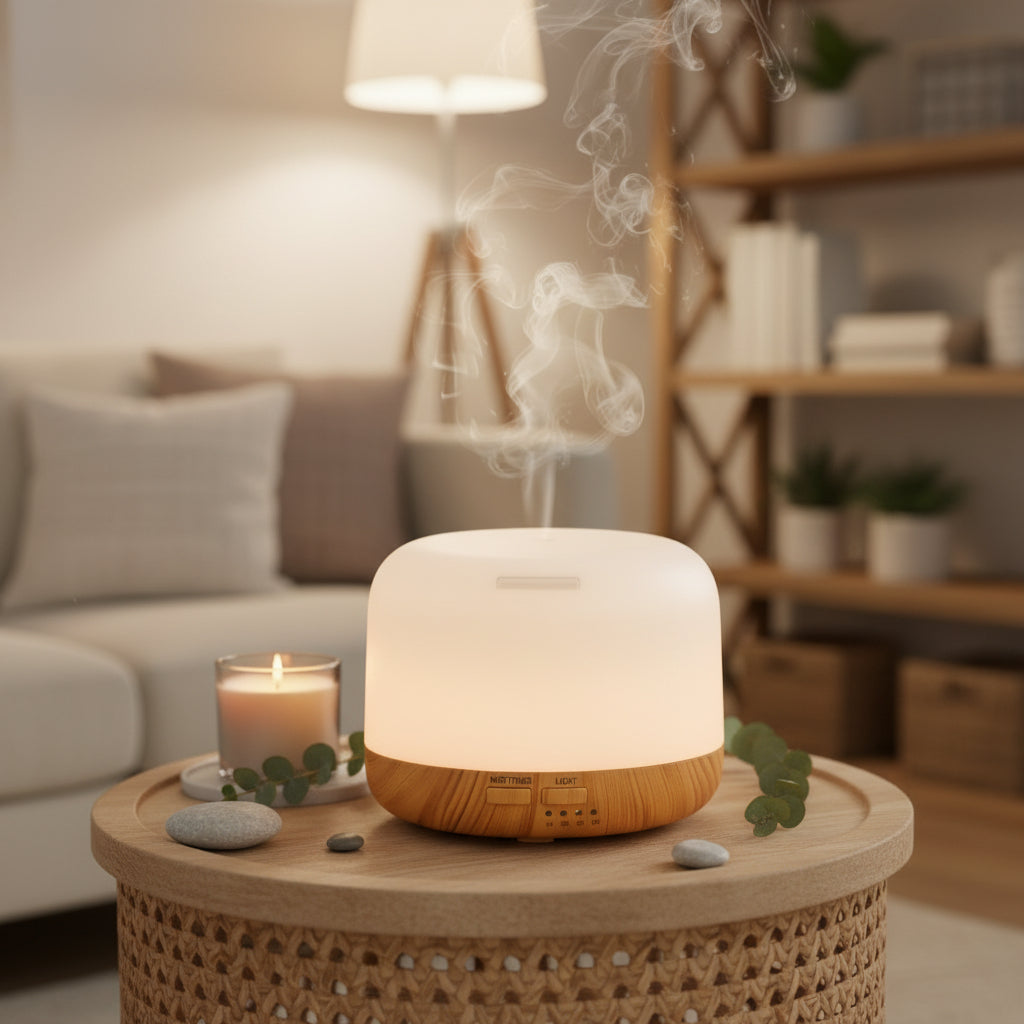 Wood Grain Ultrasonic Aroma Diffuser Essential Oil Humidifier