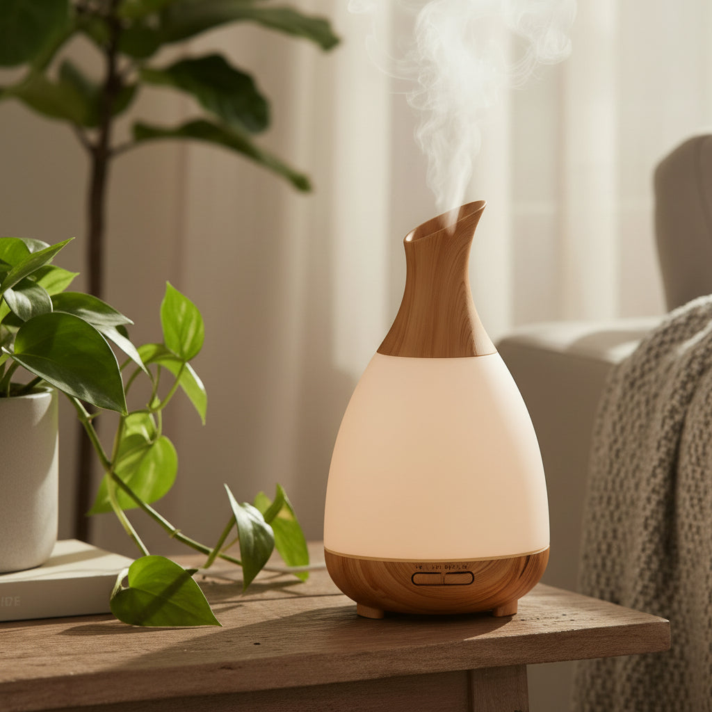 Wood grain silent aroma diffuser