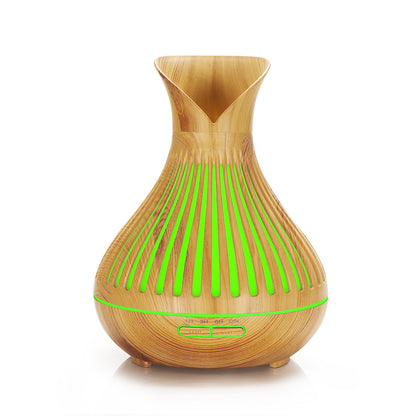 New Aroma Diffuser 500ml Wood Grain Humidifier Household Hollow Vase Humidifier