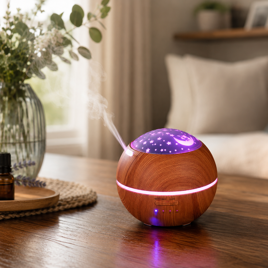 Mini Home Wood Grain Aroma Diffuser Humidifier